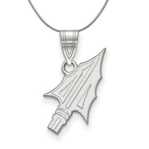 Sterling Silver Florida State Medium Pendant Necklace - 18 Inch